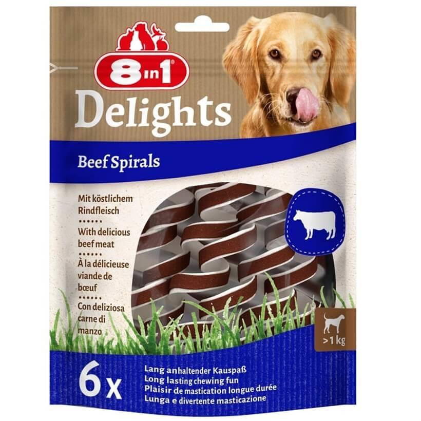 8in1 Smart Delights Beef Spirals Biftekli Burgu Köpek Ödülü 6'lı 8in1 Smart Delights Beef Spirals Biftekli Burgu Köpek Ödülü 6'lı