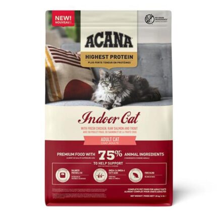 Acana Indoor Yüksek Proteinli Tavuklu ve Balıklı Yetişkin Kedi Maması 1.8kg