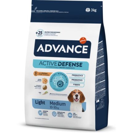 Advance Light Tavuklu Orta Irk Yetişkin Köpek Maması 3 Kg