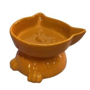 Ayaklı Kedi Kafa No:5 Turuncu Mama Kabı