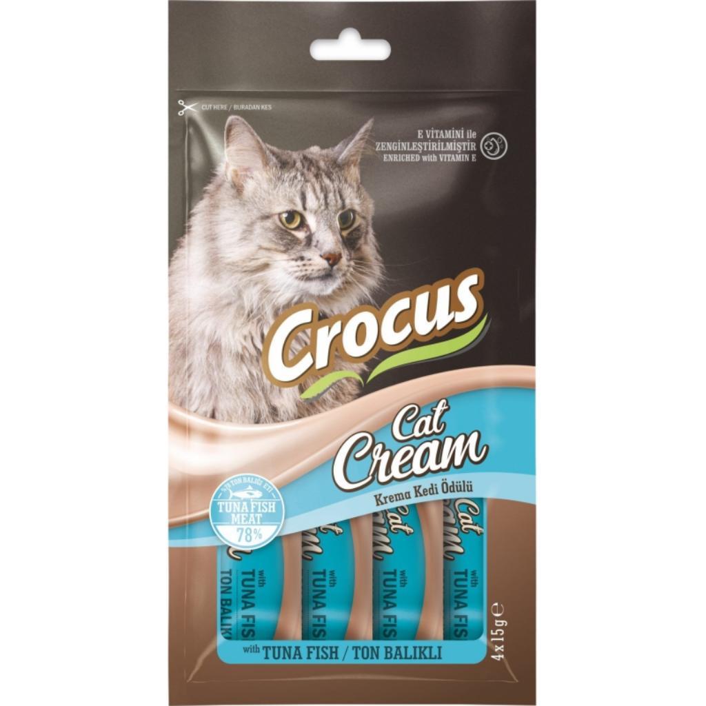 Crocus Ton Balıklı Krema Kedi Ödülü 4*15 G Crocus Ton Balıklı Krema Kedi Ödülü 4*15 G