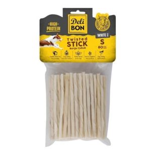 Delibon Deri Burgu Çubuk İnce Boy 80Li Paket Beyaz İnce