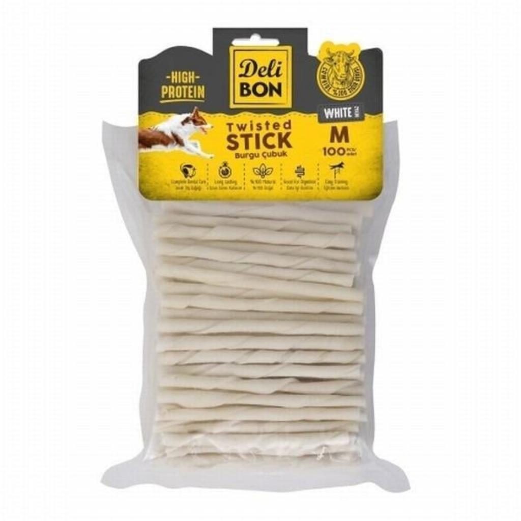 Delibon Deri Burgu Çubuk Orta Boy 100Lü Paket Beyaz Kalınx100Ad. Delibon Deri Burgu Çubuk Orta Boy 100Lü Paket Beyaz Kalınx100Ad.