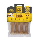 Delibon Deri Pres Kemik 7Cm Xs Boy 4Lü Paket Naturel 7Cm