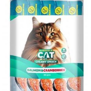 EuroGold Cat Sıvı Kedi Ödülü Somon - Kızılcık 30x15Gr