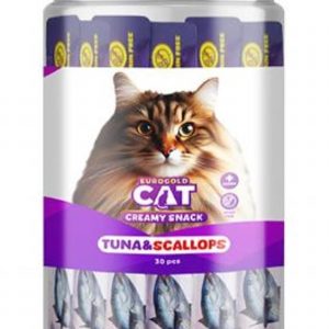 EuroGold Cat Sıvı Kedi Ödülü Ton - Deniz Tarağı 30x15Gr