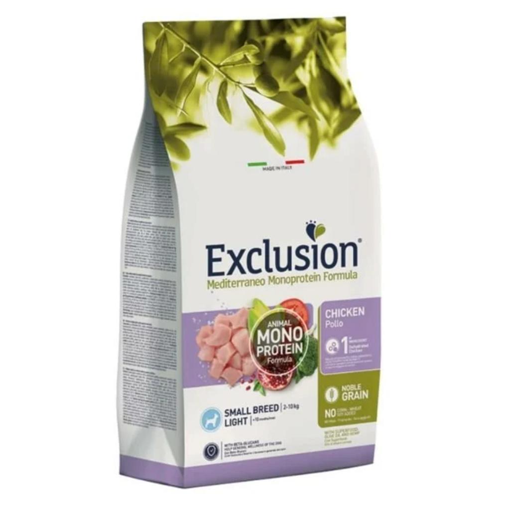 Exclusion Monoprotein Düşük Tahıllı Tavuklu Küçük Irk Light Köpek Maması 2 Kg Exclusion Monoprotein Düşük Tahıllı Tavuklu Küçük Irk Light Köpek Maması 2 Kg