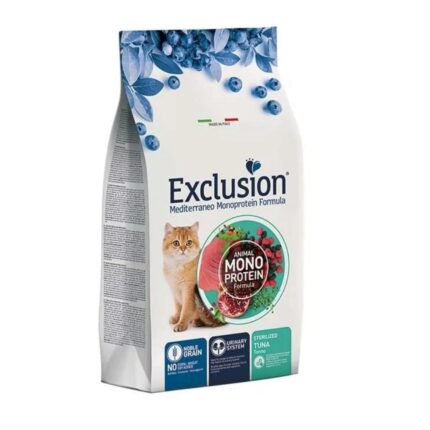 Exclusion Monoprotein Ton Balıklı ve Narlı Düşük Tahıllı Kısırlaştırılmış Kedi Maması 1