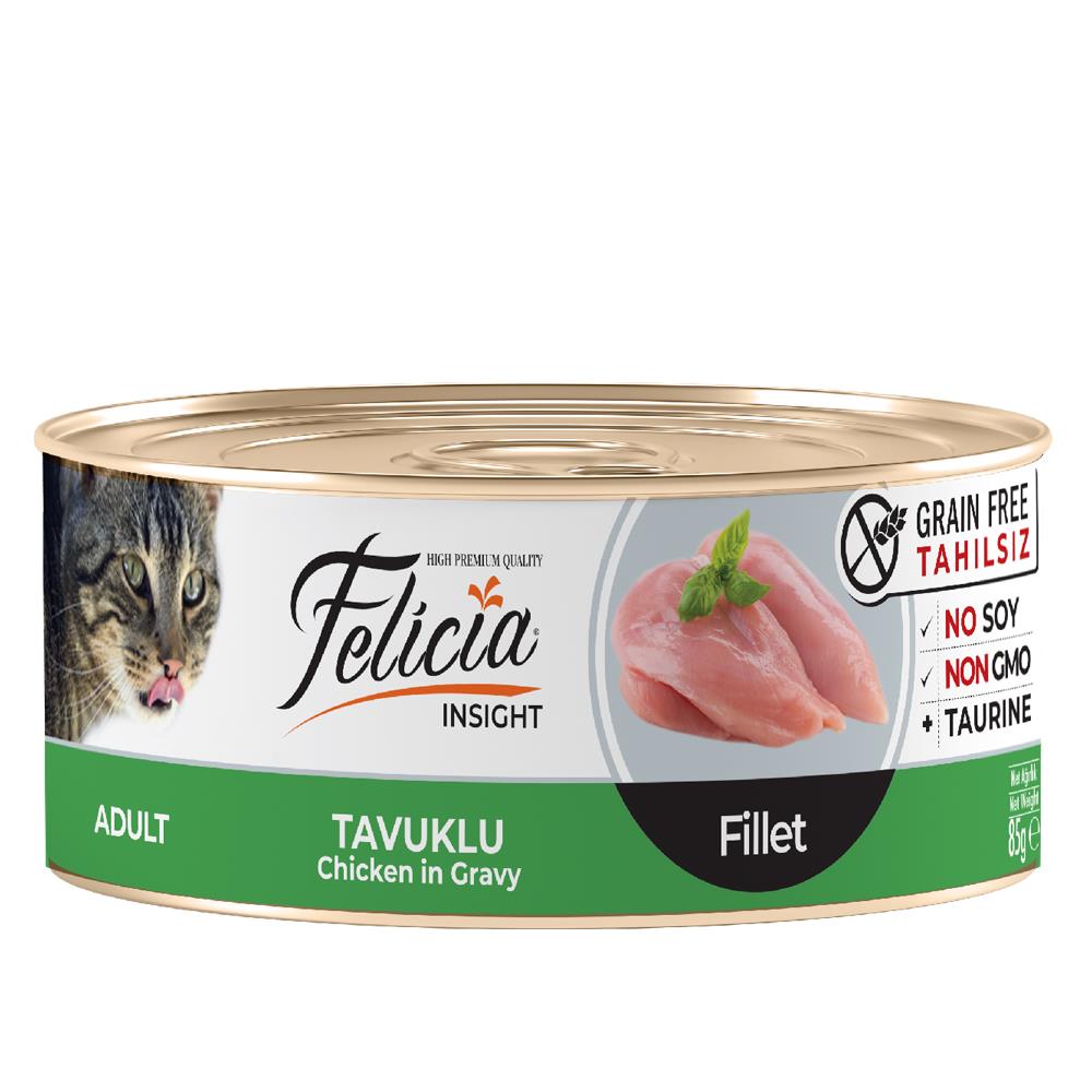 Felicia Tahılsız Tavuklu Fileto Yaş Kedi Konservesi 85 Gr Felicia Tahılsız Tavuklu Fileto Yaş Kedi Konservesi 85 Gr