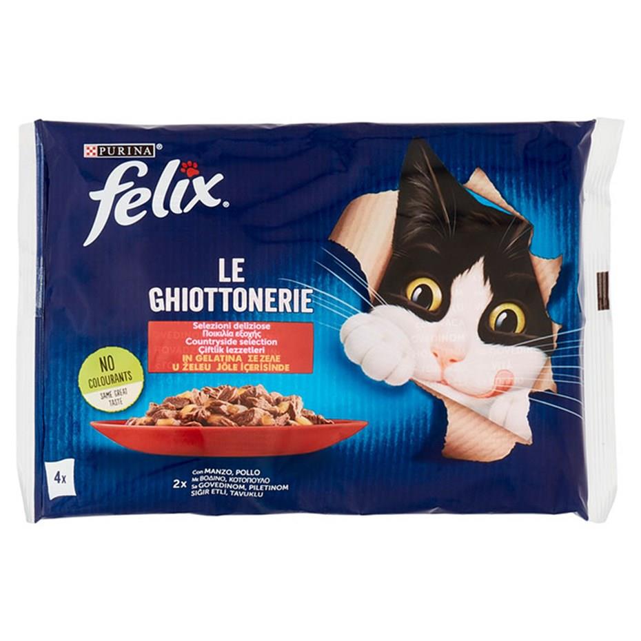 Felix Multipack Sığır ve Tavuk Etli Yetişkin Yaş Kedi Maması 4x85 Gr Felix Multipack Sığır ve Tavuk Etli Yetişkin Yaş Kedi Maması 4x85 Gr