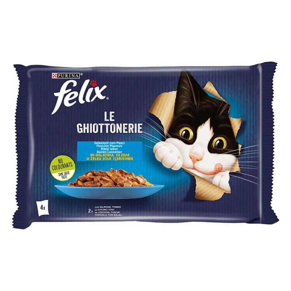 Felix Multipack Somonlu ve Ton Balıklı Yetişkin Kedi Yaş Maması 4x85 Gr Felix Multipack Somonlu ve Ton Balıklı Yetişkin Kedi Yaş Maması 4x85 Gr