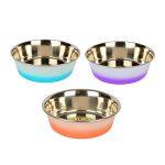Flip Çift Renkli Çelik Mama Kabı 16 cm