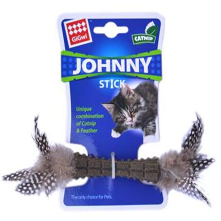 Gigwi Johnny Stick Catnipli Doğal Yeşil Tek Tüylü Kedi Oyuncağı
