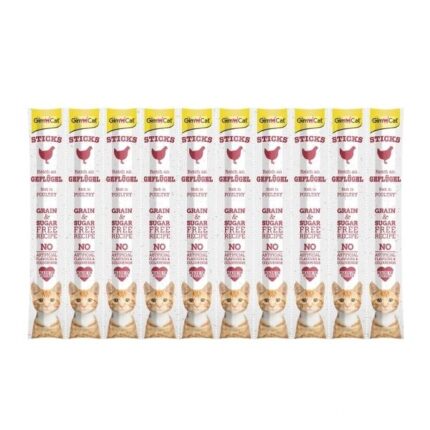 GimCat Sticks Kümes Hayvanlı Kedi Ödül Çubuğu 50gr (10'lu)