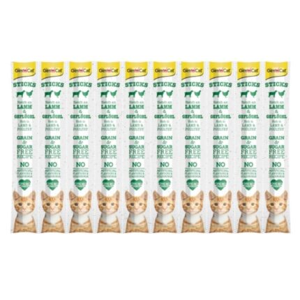 GimCat Sticks Kuzu Etli Tavuklu Kedi Ödül Çubuğu 50 Gr