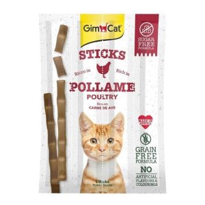 GimCat Sticks Tavuklu Ve Ciğerli Kedi Ödül Çubukları 4 Parça