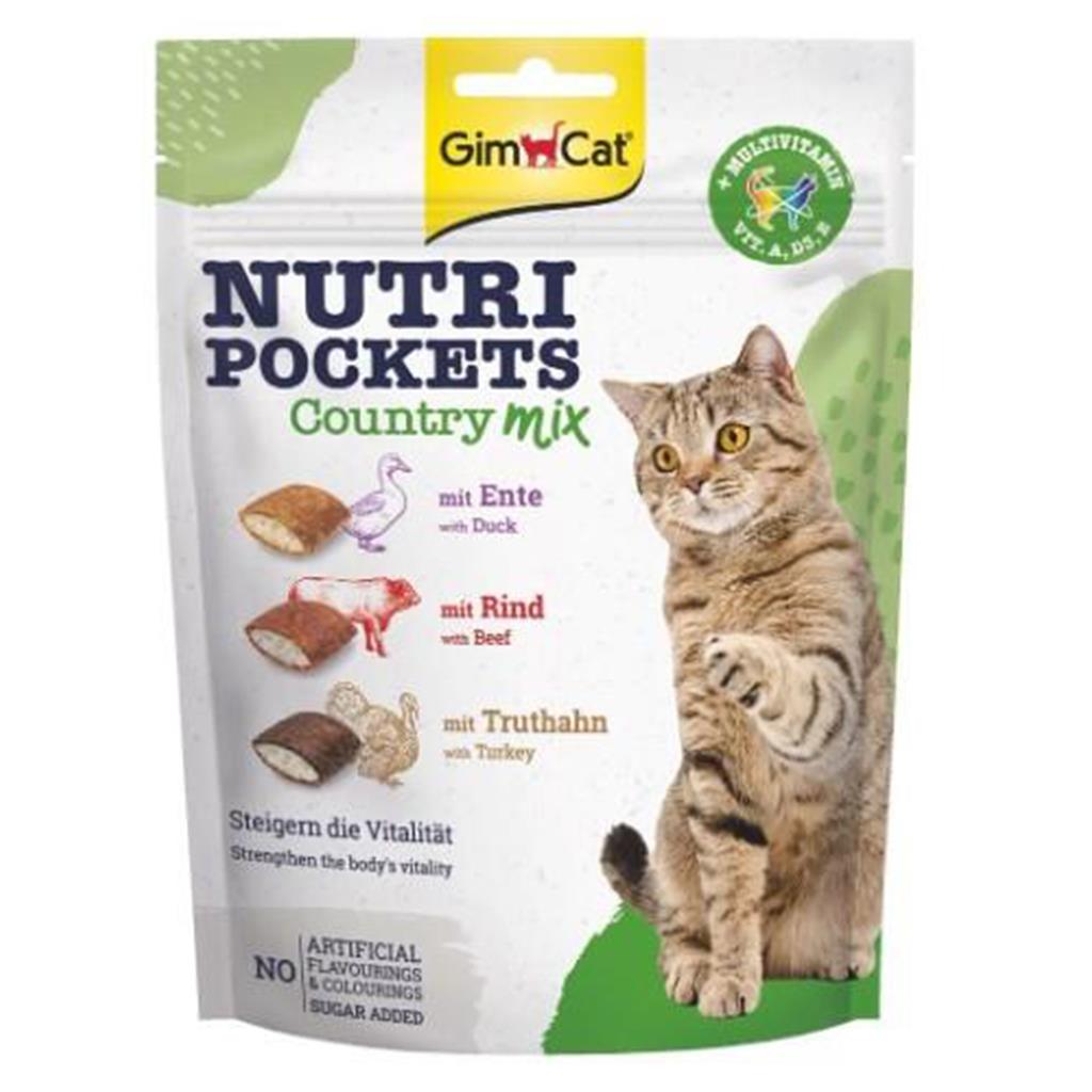 Gimcat Nutripockets Kedi Ödülü Country Mix 150 Gr Gimcat Nutripockets Kedi Ödülü Country Mix 150 Gr