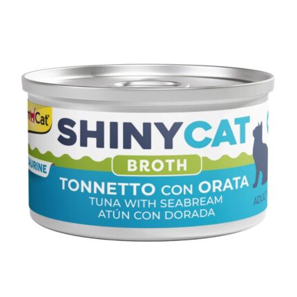 Gimcat Shinycat Broth Ton Balıklı ve Çipuralı Kedi Konservesi 70 gr