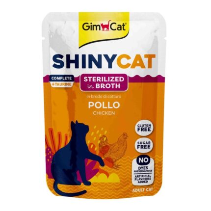 Gimcat Shinycat Pouch Sterilized Kısırlaştırılmış Tavuklu Kedi Yaş Maması 70 Gr