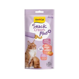 Gimcat Snack Cream Senior Somonlu - Balkabaklı Kedi Ödülü 6x15gr