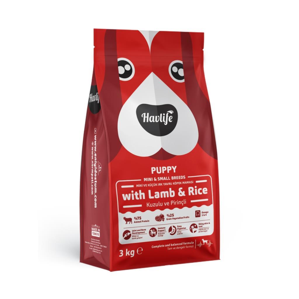 Havlife Küçük Irk Kuzulu Yavru Köpek Maması 3 Kg Havlife Küçük Irk Kuzulu Yavru Köpek Maması 3 Kg