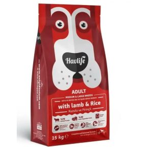 Havlife Kuzulu Orta ve Büyük Irk Yetişkin Köpek Maması 15 Kg
