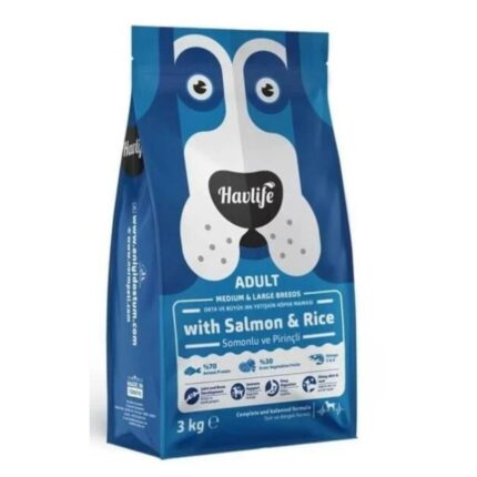 Havlife Somonlu Orta ve Büyük Irk Yetişkin Köpek Maması 3 Kg
