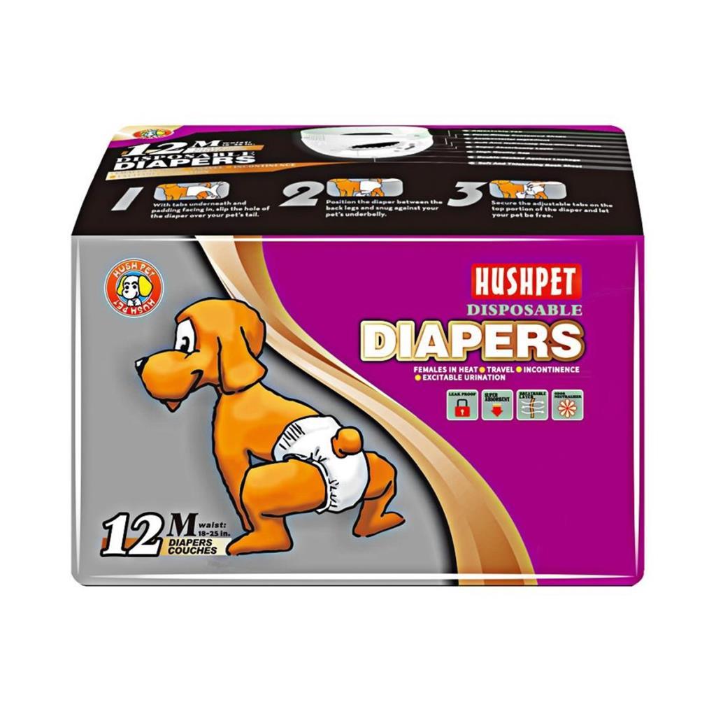 Hushpet Ultra Emici Köpek Külot Çiş Pedi M Beden 12 Adet Hushpet Ultra Emici Köpek Külot Çiş Pedi M Beden 12 Adet