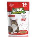 Jungle Pouch Dana Eti Parçalı Soslu Yetişkin Kedi Konservesi 100 Gr - Görsel 2