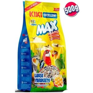 Kiki Excellent Kuş Max Menu Büyük Paraket Yemi 500 Gr