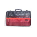 Migno Flybag Voyager Fileli Kedi Köpek Taşıma Çantası - Kırmızı-Siyah - Görsel 3