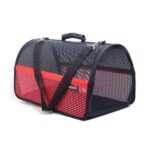 Migno Flybag Voyager Fileli Kedi Köpek Taşıma Çantası - Kırmızı-Siyah - Görsel 4