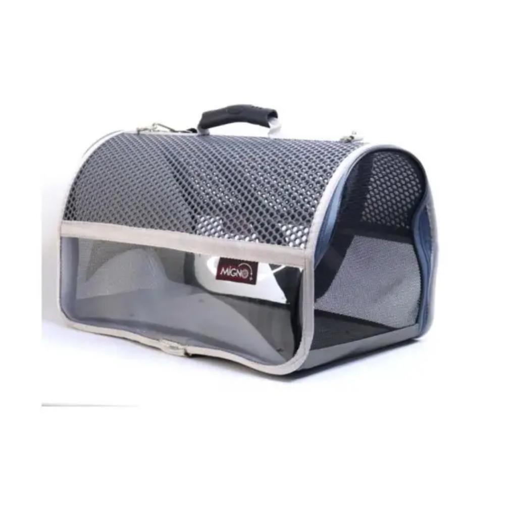 Migno Flybag Şeffaf Fileli Kedi Köpek Taşıma Çantası - Gri Migno Flybag Şeffaf Fileli Kedi Köpek Taşıma Çantası - Gri