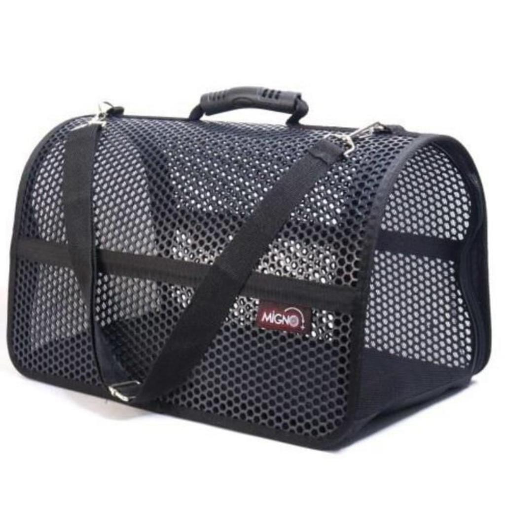 Migno Flybag Voyager Fileli Kedi Köpek Taşıma Çantası - Siyah Migno Flybag Voyager Fileli Kedi Köpek Taşıma Çantası - Siyah