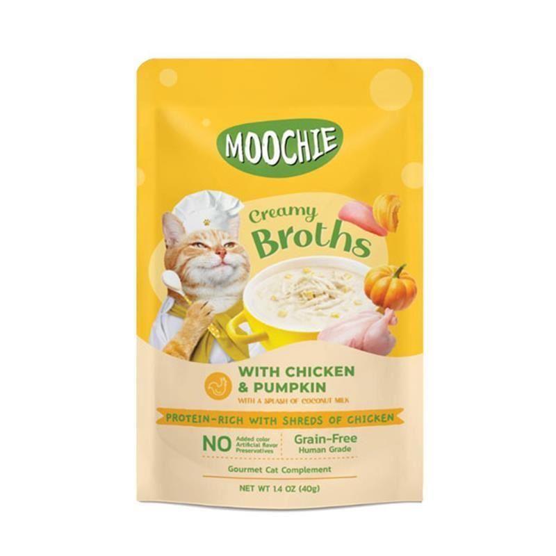 Moochie Tavuklu ve Bal Kabaklı Kedi Çorbası 40 Gr Moochie Tavuklu ve Bal Kabaklı Kedi Çorbası 40 Gr