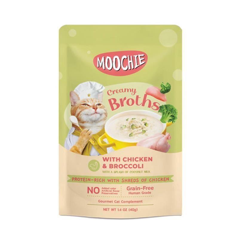 Moochie Tavuklu ve Brokolili Kedi Çorbası 40 Gr Moochie Tavuklu ve Brokolili Kedi Çorbası 40 Gr