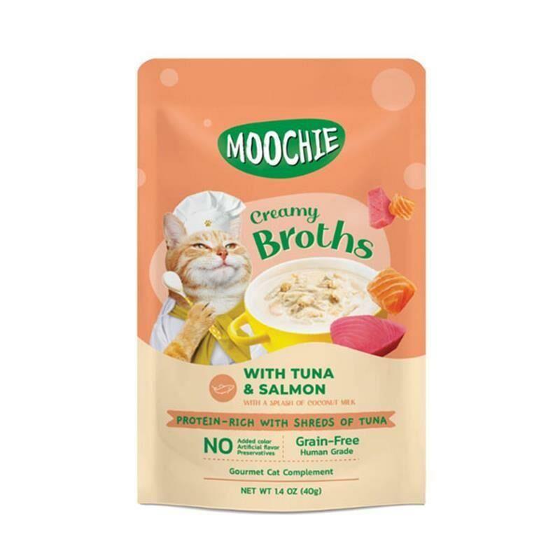 Moochie Ton Balıklı ve Somonlu Kedi Çorbası 40 Gr Moochie Ton Balıklı ve Somonlu Kedi Çorbası 40 Gr