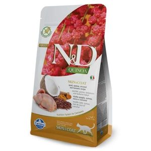 ND Quinoa Skin&Coat Bıldırcın Kinoa Aromalı Deri Tüy Sağlığı Kedi Maması 1