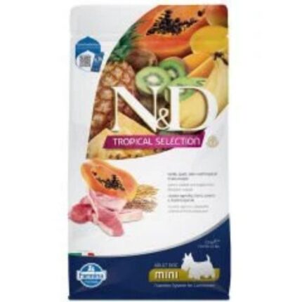 N&D Tropical Selection Kuzu Etli ve Tropikal Meyveli Mini Irk Yetişkin Köpek Maması 5 Kg