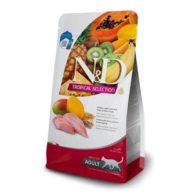 ND Tropical Selection Tavuklu Yetişkin Kedi Maması 1