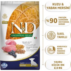 Nd Az Tahıllı Kuzulu Yavru Mini Köpek Maması 2