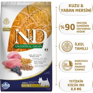 Nd Az Tahıllı Kuzulu Yetişkin Mini Köpek Maması 2