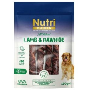 Nutri Canin Kuzu Eti Sarılı Orta/Büyük Irk Köpek Kemik Ödülü 120 Gr