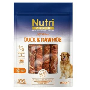 Nutri Canin Ördek Eti Sarılı Orta/Büyük Irk Köpek Kemik Ödülü 120 Gr