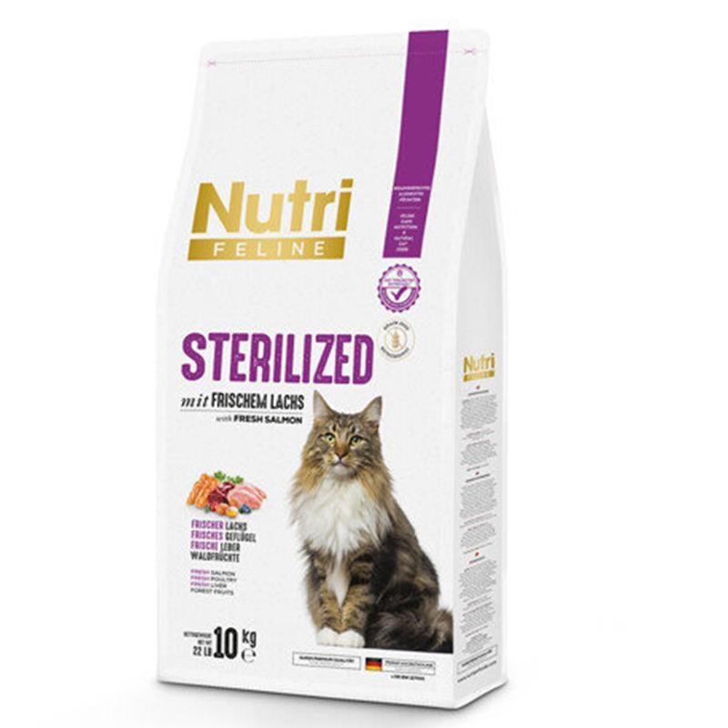 Nutri Feline Sterilized Kısır Somonlu Yetişkin Kedi Maması 10 Kg Nutri Feline Sterilized Kısır Somonlu Yetişkin Kedi Maması 10 Kg