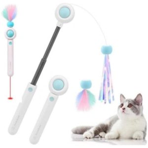 Pet Gravity Retractable Uzatmalı Lazerli Kedi Oltası