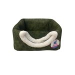 Petpretty Comfort Üç Fonksiyonlu Kedi Yatağı Haki 42x42x23cm