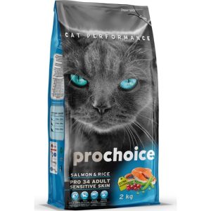 Prochoice 34 Somonlu ve Pirinçli Yetişkin Kedi Maması 2kg