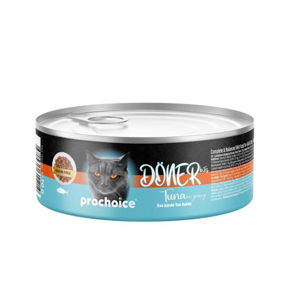 Prochoice Doner Bites Yetişkin Ton Balık Kedi Konservesi 70 GR Prochoice Doner Bites Yetişkin Ton Balık Kedi Konservesi 70 GR