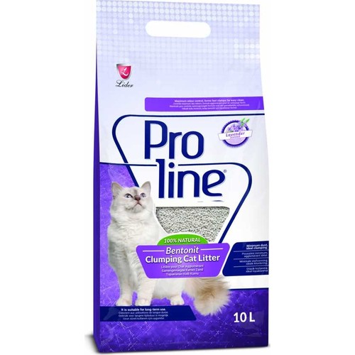 Proline Süper Topaklanan İnce Taneli Lavanta Kokulu Bentonit Kedi Kumu 10 lt Proline Süper Topaklanan İnce Taneli Lavanta Kokulu Bentonit Kedi Kumu 10 lt